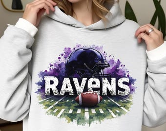 Ravens Football Sublimation Clipart PNG: Use for T-shirt, Stickers, Mug, Frame, Tumbler (Digital Download)