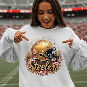Steelers Football Sublimation Clipart PNG: Use for T-shirt, Stickers, Mug, Frame, Tumbler (Digital Download)