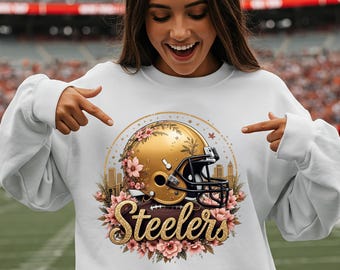 Steelers Football Sublimation Clipart PNG: Use for T-shirt, Stickers, Mug, Frame, Tumbler (Digital Download)