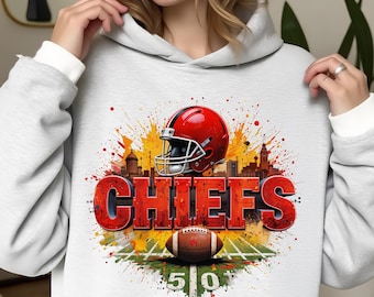 Chiefs Football Sublimation Clipart PNG: Use for T-shirt, Stickers, Mug, Frame, Tumbler (Digital Download)