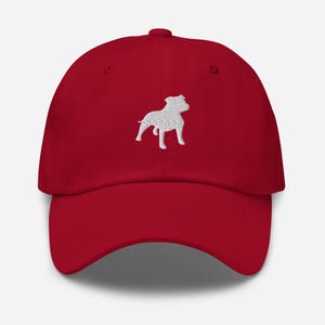 Staffy Embroidered Cotton Hat