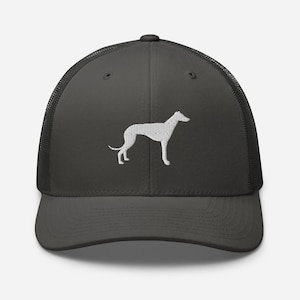 Whippet / Greyhound embroidered Trucker Cap