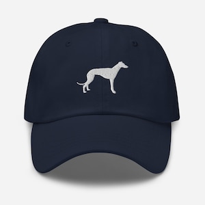 Whippet / Greyhound embroidered cotton cap