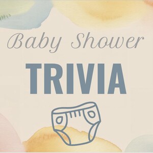 Baby Shower Trivia Game - Fun & Unique Baby Shower Activity (Digital Download)