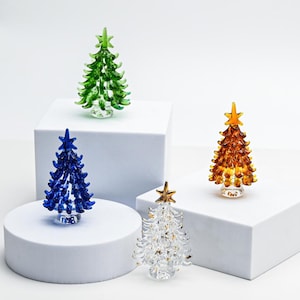 Customize Fairy Garden Miniatures | Fairy House | Christmas Miniatures | Miniature Trees | Handmade Lampwork Glass Miniature Christmas Trees