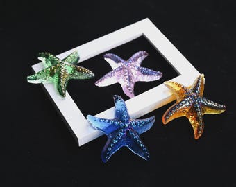 Handmade Glass Starfish Ornament | Nautical Beach Decor