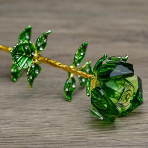 Handmade Glass Rose | Forever Flower Gift | Glass Floral Decor | Wedding Anniversary Present | Elegant Home Decoration | Birthday Gift