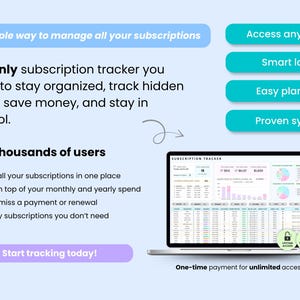 The only subscription tracker you need to stay organized, track hidden costs, save money, and stay in control.