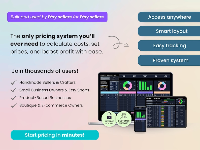 Pricing Calculator Spreadsheet Google Sheets Dark Mode Pricing Template ...