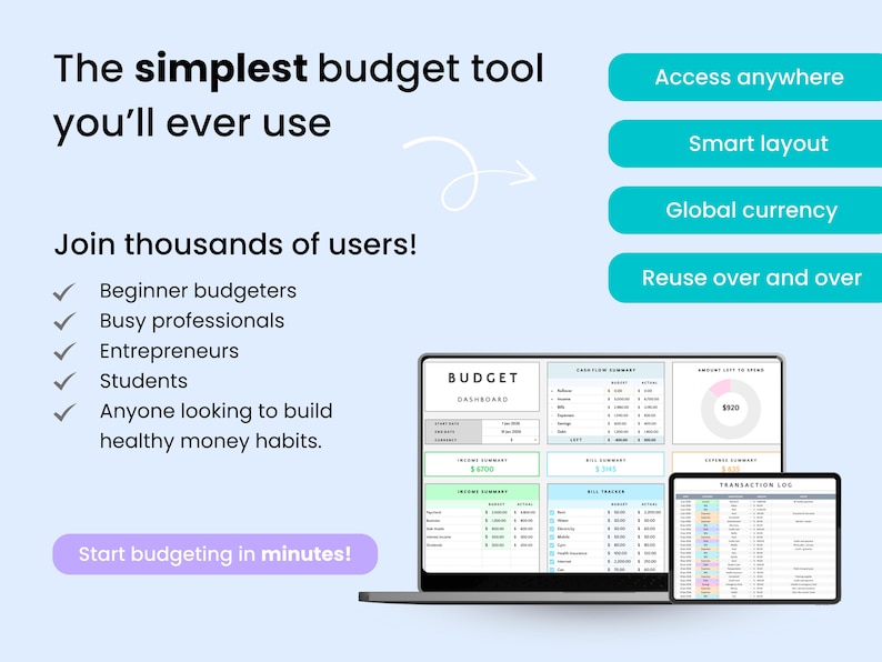 The simplest budget tool you’ll ever use.