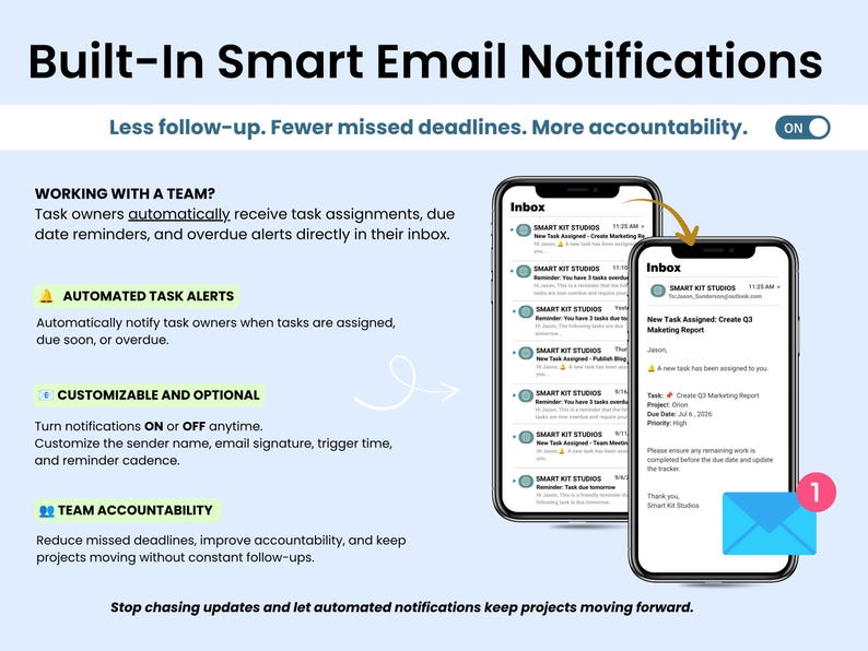 Task tracker Pro with built-in email notifications