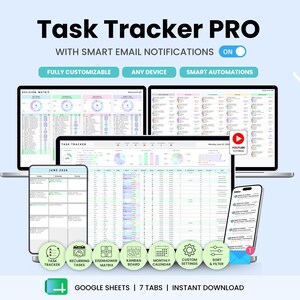 Task Tracker Spreadsheet Task Priority Tracker Google Sheets To Do List Eisenhower Matrix Kanban Board Team Work Task Manager Calendar