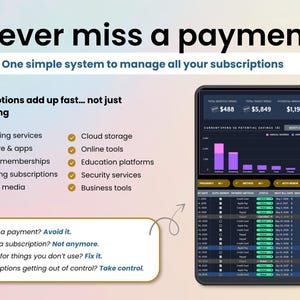 One simple system to manage all your subscriptions