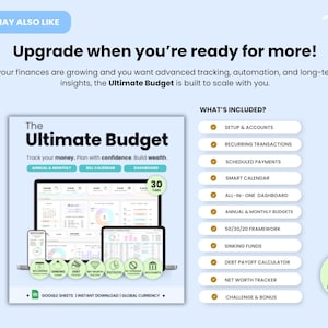 Also available to purchase: the ultimate budget planner.