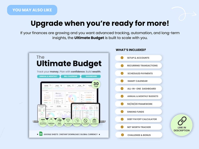 Also available to purchase: the ultimate budget planner.