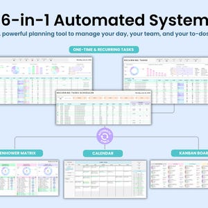 6-in-1 Automated system to track one-time and recurring tasks