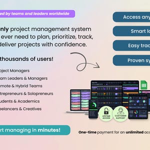 Dark Mode Project Management Template Google Sheets Task Tracker Team ...