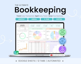 Small Business Buchhaltung Tabelle Business Template Google Sheets Income Expense Tracker Steuer-Tracker Accounting Template Balance Sheet