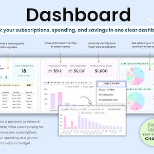 Track your subscriptions, spending, and savings in one clear dashboard