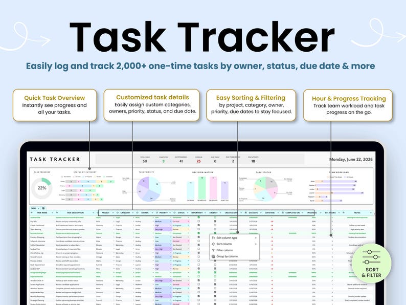 Task Tracker to track one-time events