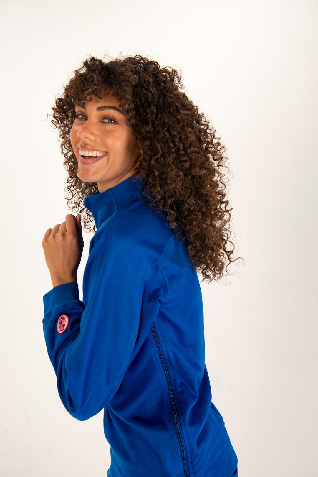 Recovery Sweaters Adaptive 3/4 Zip Blue Sweater for Women | Easy Access Clothing | Post ...