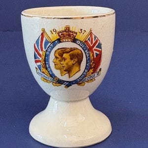 King George VI and Queen Elizabeth-British Royalty Commemorative-Egg Cup