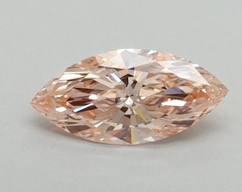 Pink Marquise Lab Grown Diamond, IGI Certified Loose Diamond for Unique Toi et Moi Ring, Art Deco Jewelry or Romantic Anniversary Gift