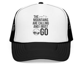 The Mountains Are Calling Trucker Hat: Colorado Hiking Apparel