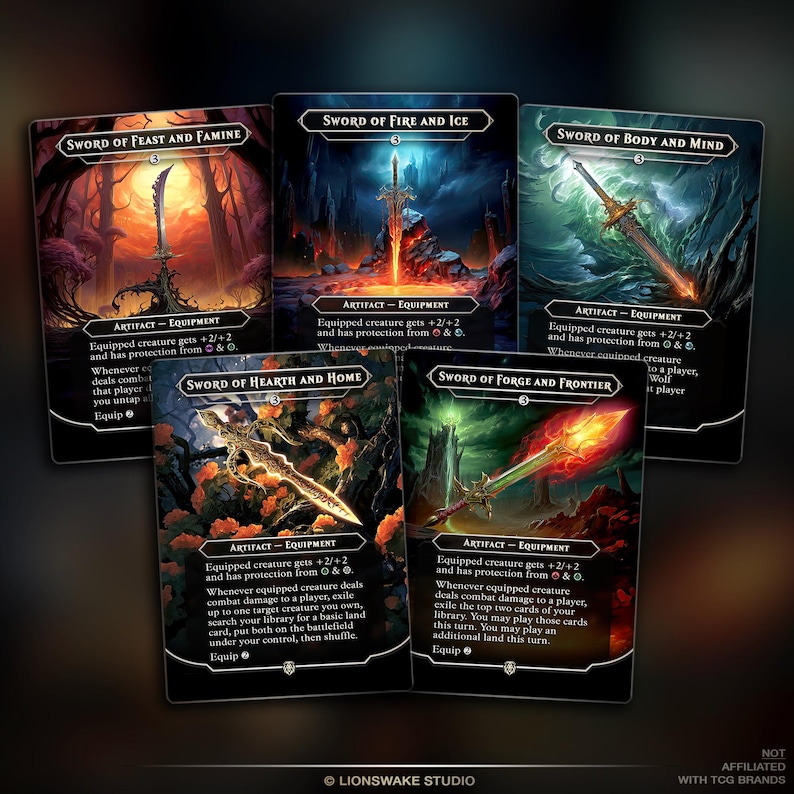 Mirran Swords for EDH: 18 Full-Art Equipment Proxy Cards image 5
