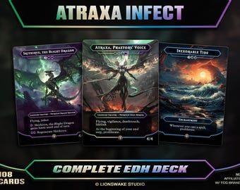 Atraxa Infect EDH Deck | 108 Custom Cards | Full-Art Commander Proxies