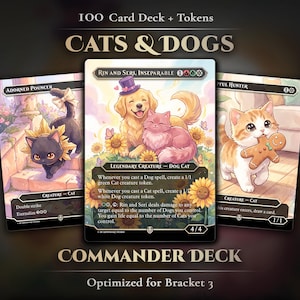 Cats & Dogs EDH | 108 Custom Cards | Full-Art Commander Deck