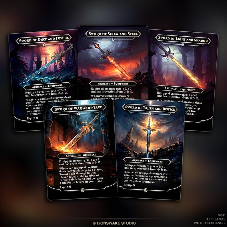 Mirran Swords for EDH: 18 Full-Art Equipment Proxy Cards image 4