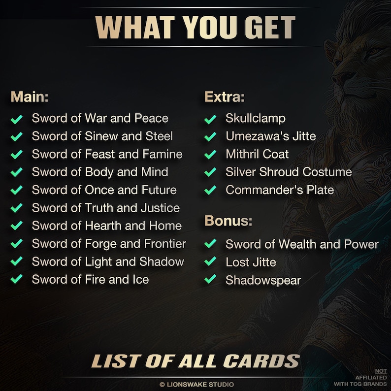 Mirran Swords for EDH: 18 Full-Art Equipment Proxy Cards image 8