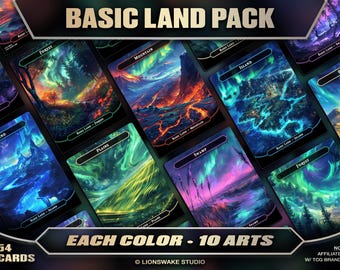 EDH Basic Land Pack | 54 Full-Art Proxies for Your Commander Decks