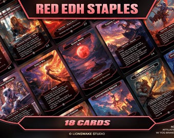 EDH Red Staples: 18 Custom Full-Art Commander Cards