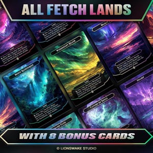 Aurora EDH Fetch Lands: 18 Custom Full-Art Cards