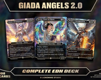 Giada Angel Aggro EDH Deck (Anime Waifu) | 108 Custom Cards | Full-Art Commander Deck