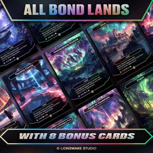 Bond Lands for EDH | 18 Custom Cards | Full-Art Cards for Your Commander Decks