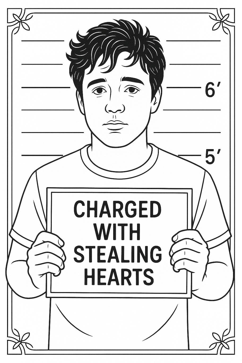 The Celebrity Mugshot Coloring Book – Printable PDF | Funny & Unique ...