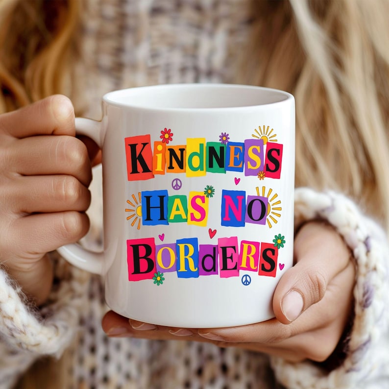 Kindness Has No Borders PNG, Inspirational Teacher Shirt Design, Preppy ...
