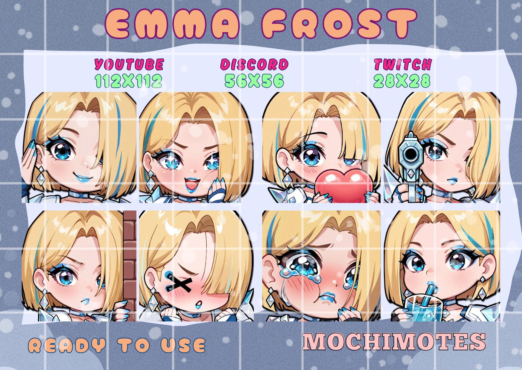 Rivals Emma Frost Emote Set | Cute Marv Rival Emma Frost Twitch ...