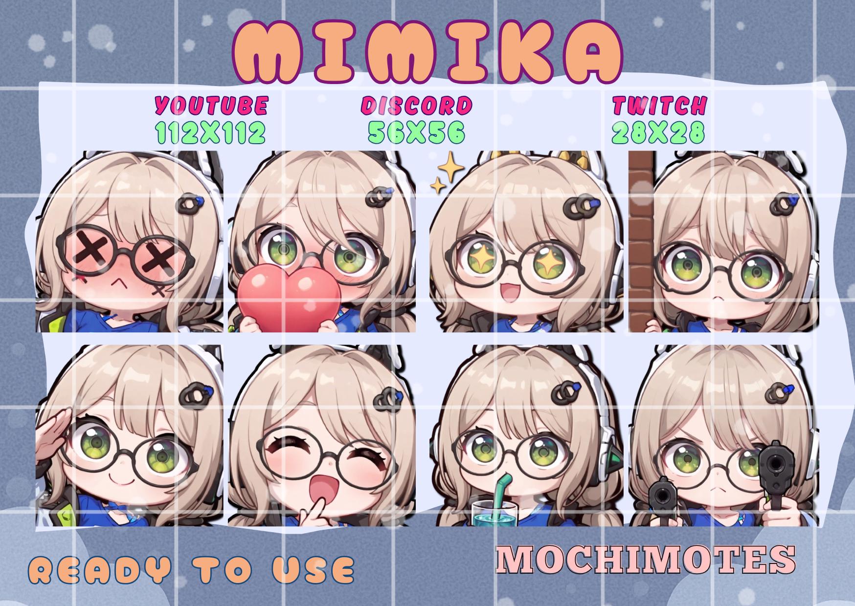 Ananta Mimika Emote Set | Cute Ananta Mimika Twitch & Discord Emotes ...