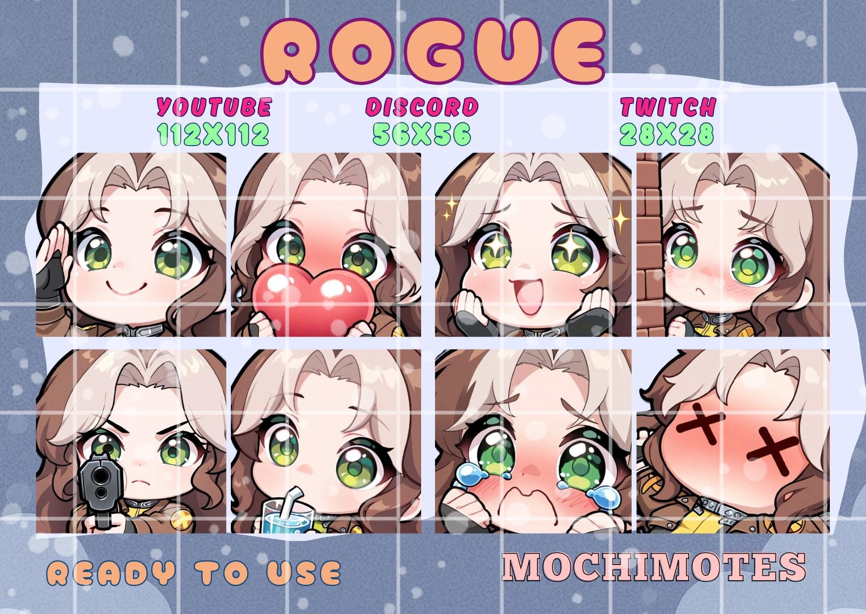 Rivals Rogue Emote Set | Cute Marv Rival Rogue Twitch & Discord Emote ...