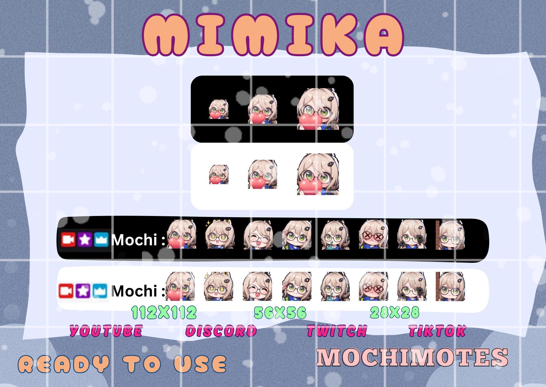 Ananta Mimika Emote Set | Cute Ananta Mimika Twitch & Discord Emotes ...