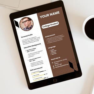 Moderne Lebenslauf Vorlage für Canva | Bearbeitbare Lebenslaufvorlage | Professioneller Lebenslauf Design | Sofort Download