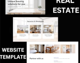 Real Estate Website Template: Editable Canva Design