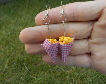 Pommes Ohrringe, Fritten, Belgische Pommes, Holländische Frittentüte, lustiges Geschenk, Pommestüte, Spitztüte, Pommestuete, Frittentuete