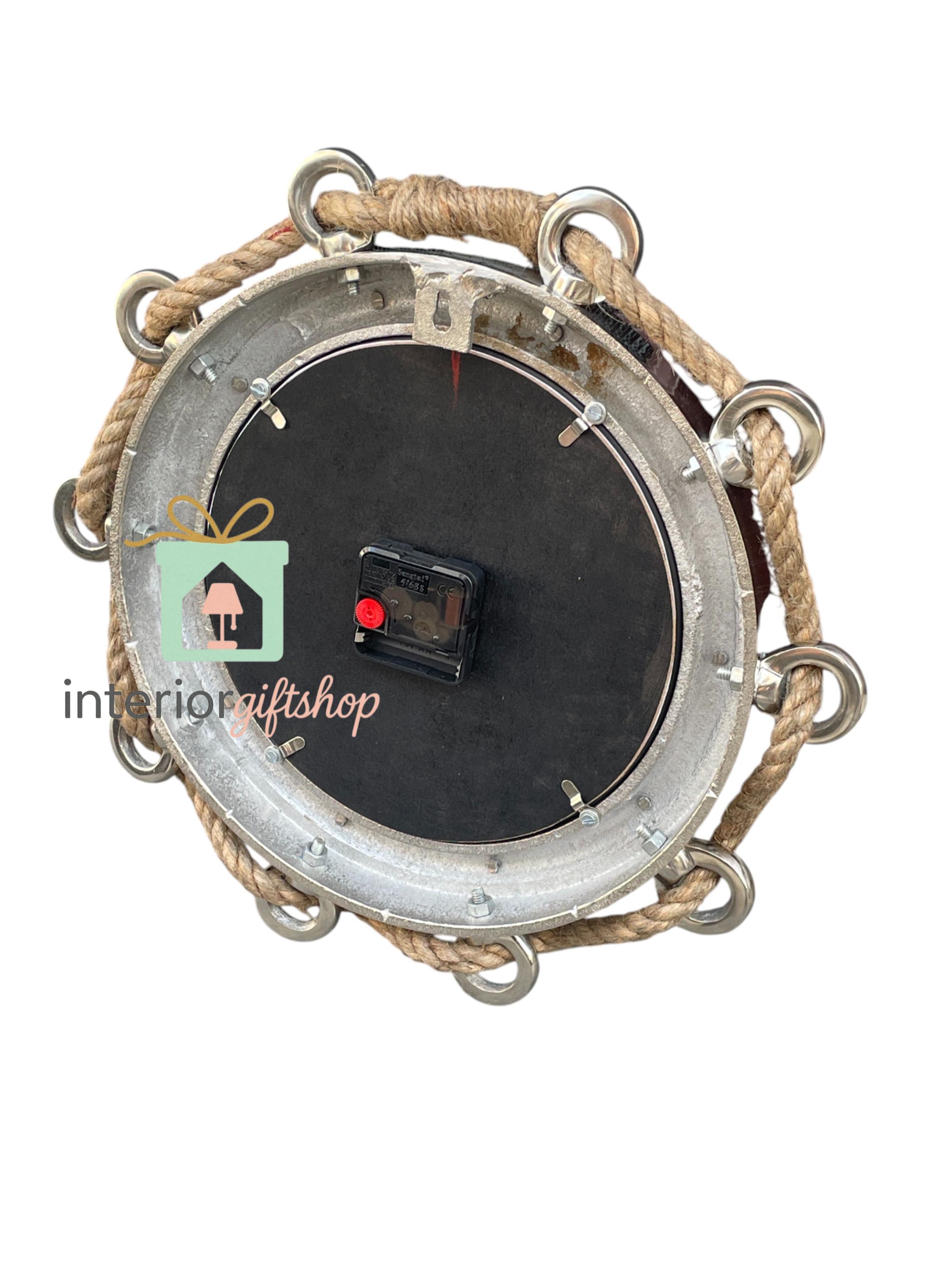 Team Roping Wall Clock Nautical Rope Wall Clock - Vintage Brass Porthole, Coastal Decor - Etsy