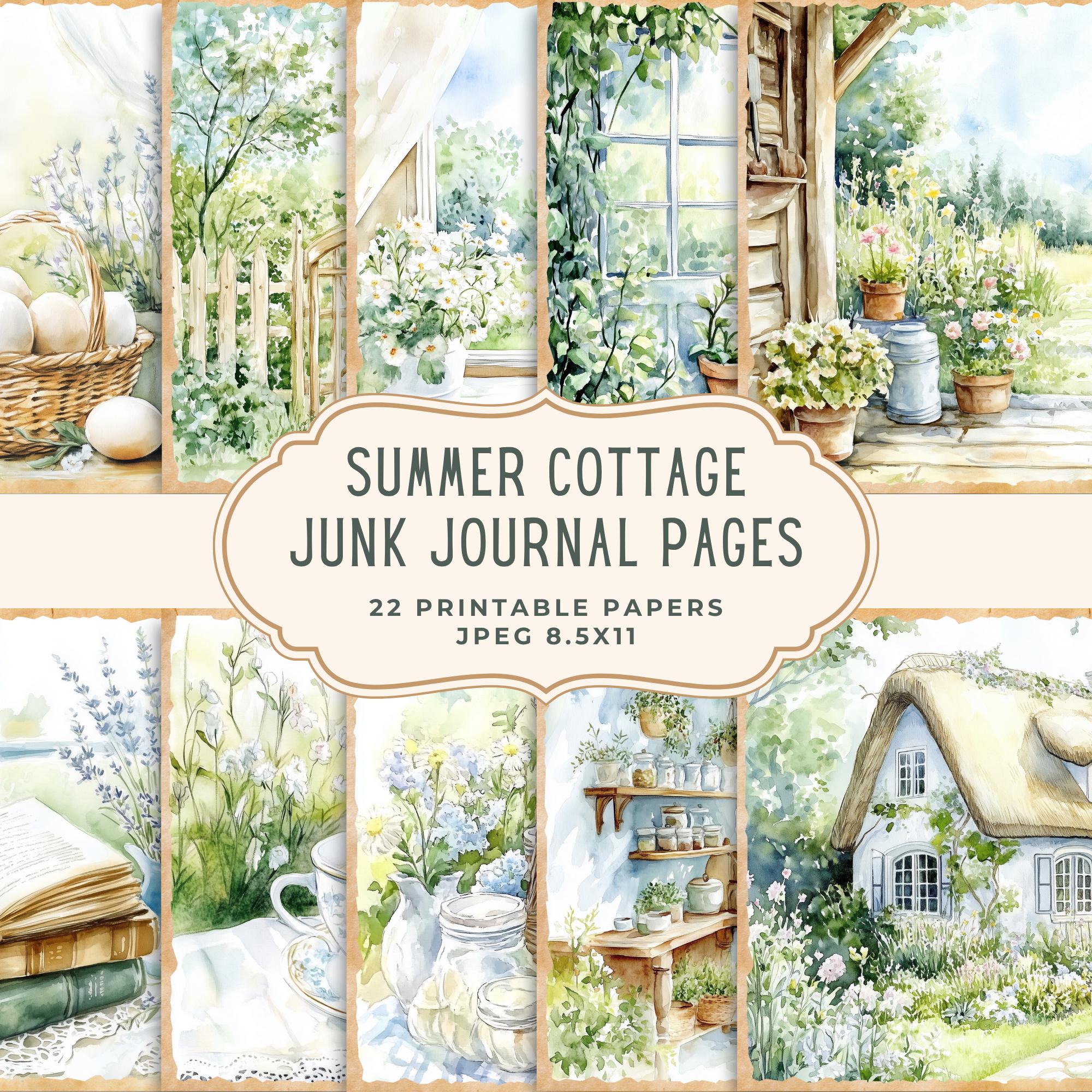 Summer Cottage Junk Journal Pages | Cottagecore Digital Paper ...