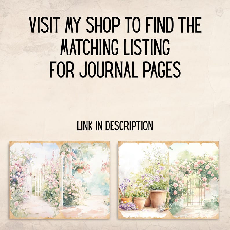 Cottage Garden Spring Folio Kit Junk Journal, Floral Printable Pages ...